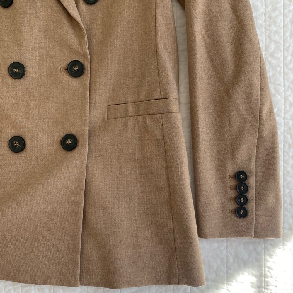 H&M Dark Beige Double-breasted Blazer